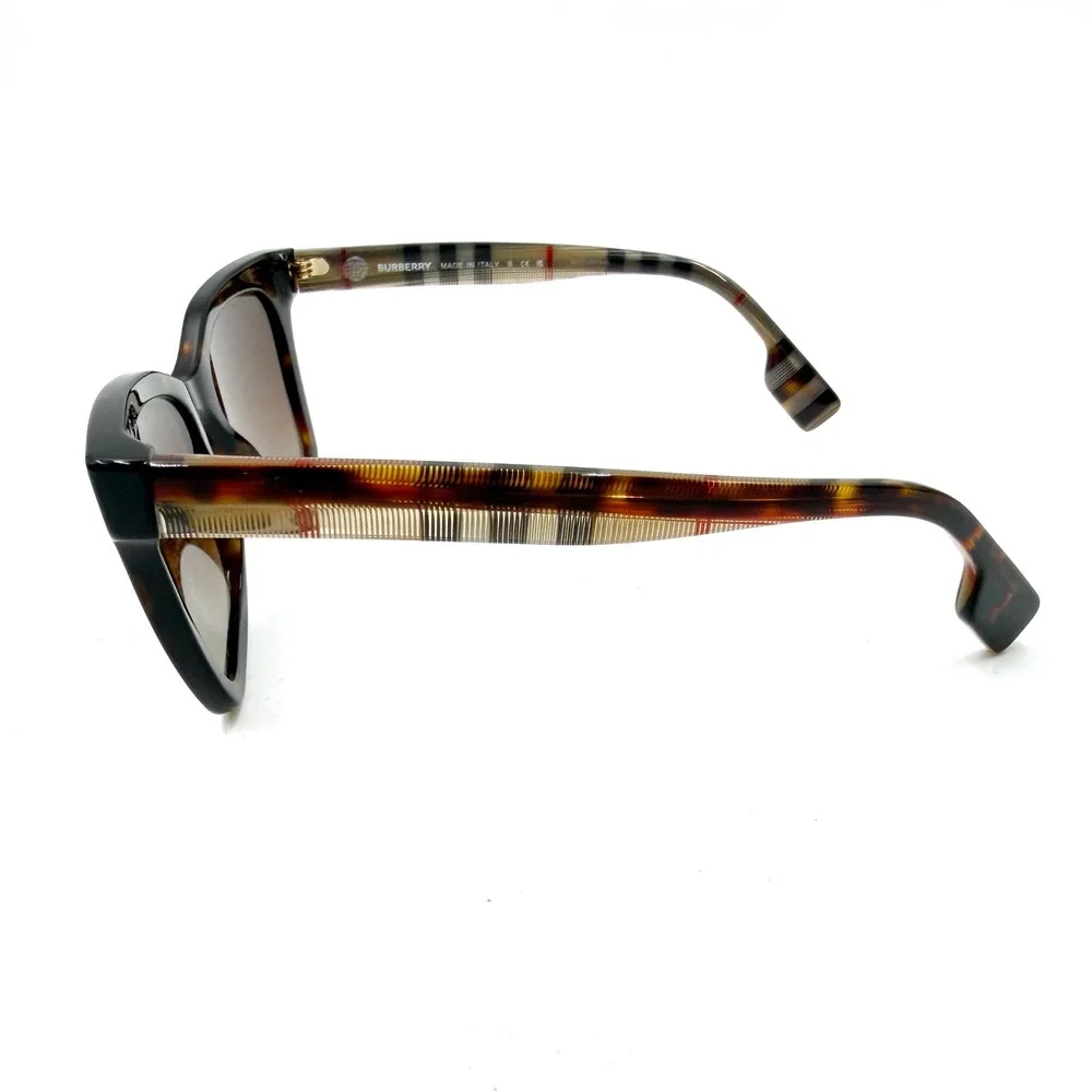 Burberry Elsa Sunglasses B4346 Cat Eye‎ Tortoiseshell Havana Novacheck Plaid